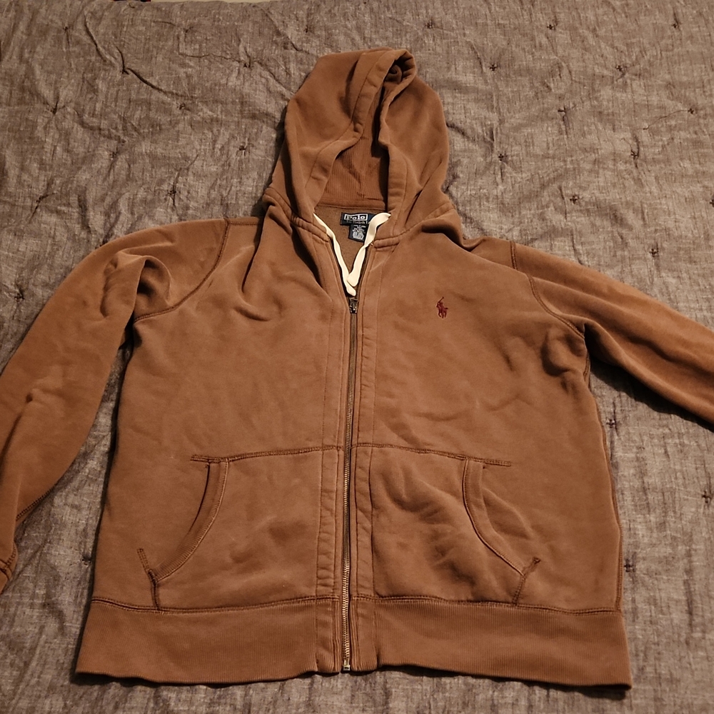 Polo men's brown hoody large